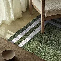 Jute-vloerkleed - Jessore (militair groen/wit)