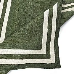Jute-vloerkleed - Jessore (militair groen/wit)