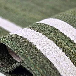 Jute-vloerkleed - Jessore (militair groen/wit)