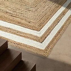 Jute-vloerkleed - Jessore (natuur/wit)