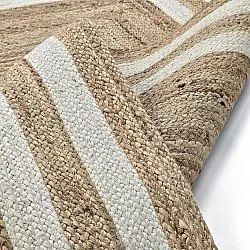 Jute-vloerkleed - Jessore (natuur/wit)
