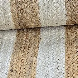 Jute-vloerkleed - Jessore (natuur/wit)