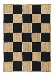 Jute-vloerkleed - Khulna (natuurlijk/zwart)
