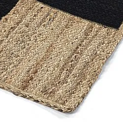 Jute-vloerkleed - Khulna (natuurlijk/zwart)