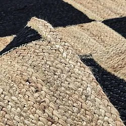 Jute-vloerkleed - Khulna (natuurlijk/zwart)