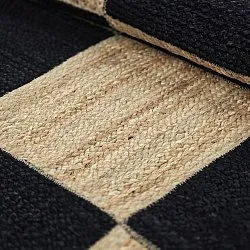 Jute-vloerkleed - Khulna (natuurlijk/zwart)