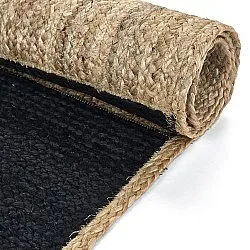 Jute-vloerkleed - Khulna (natuurlijk/zwart)