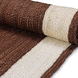 Jute-vloerkleed - Senaki (bruin/wit)