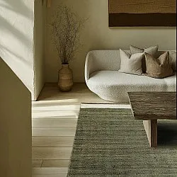 Jute-vloerkleed - Senaki (militair groen/wit)