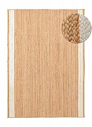 Jute-vloerkleed - Senaki (natuur/wit)