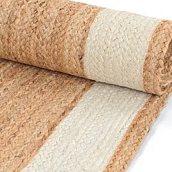 Jute-vloerkleed - Senaki (natuur/wit)