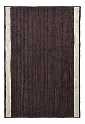 Jute-vloerkleed - Senaki (donker taupe/wit)