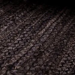 Jute-vloerkleed - Senaki (donker taupe/wit)