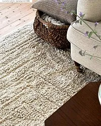Hoogpolig vloerkleed - Kendra Natural Cotton Shaggy (natuur)