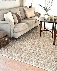 Hoogpolig vloerkleed - Kendra Natural Cotton Shaggy (natuur)
