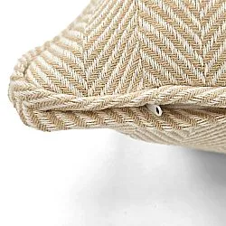 Kussensloop - Denisa Fishbone (beige/wit)