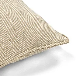 Kussensloop - Denisa Fishbone (beige/wit)