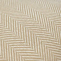 Kussensloop - Denisa Fishbone (beige/wit)