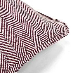 Kussensloop - Denisa Fishbone (rood/wit)