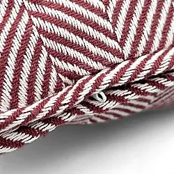 Kussensloop - Denisa Fishbone (rood/wit)