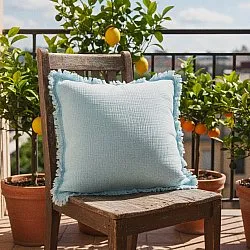 Kussensloop - Dorena (lichtblauw)