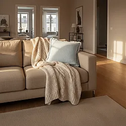 Kussensloop - Dorena (lichtblauw)