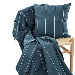 Kussensloop - Martina Stripe (blauw/wit)