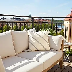 Kussensloop - Montreux (gebroken wit/grijs)