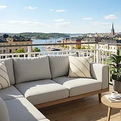 Kussensloop - Montreux (gebroken wit/grijs)