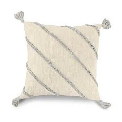 Kussensloop - Montreux (gebroken wit/grijs)