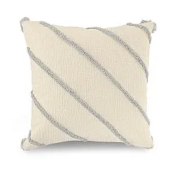 Kussensloop - Montreux (gebroken wit/grijs)