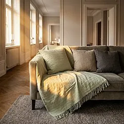 Kussensloop - Nalani cotton cushion cover (lichtgroen)