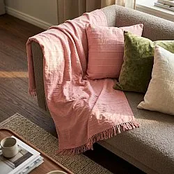 Kussensloop - Nalani cotton cushion cover (roze)