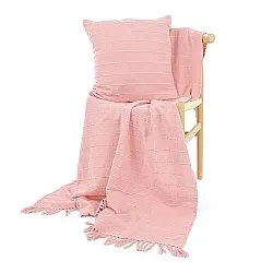 Kussensloop - Nalani cotton cushion cover (roze)