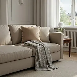 Kussensloop - Yrsa (donkerbeige)