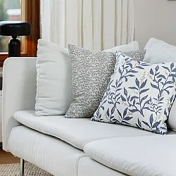 Kussensloop x 2 - Lilja (blauw)