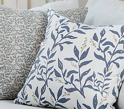 Kussensloop x 2 - Lilja (blauw)