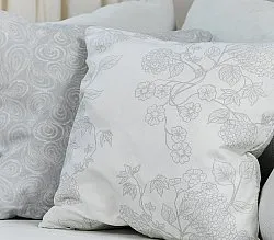 Kussensloop x 2 - Merja (grijs)