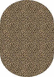 Ovaal tapijt - Leopard (bruin)