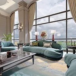 Wilton - Lesley (blauw/grijs/turkoois)