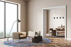 Rond vloerkleed - Grandola (paars)