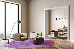 Rond vloerkleed - Guillos (paars)