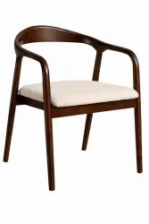 Armstoel - Aspa (donkerbruin/beige) - 2 stuks