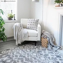 Hoogpolig vloerkleed - Loja (grijs)