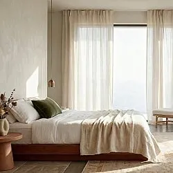 Gordijnen 2-pack - Linnenmix gordijn Lumira (room)