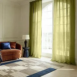 Gordijnen 2-pack - Linnenmix gordijn Lumira (groente)