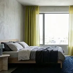 Gordijnen 2-pack - Linnenmix gordijn Lumira (groente)