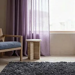 Gordijnen 2-pack - Linnenmix gordijn Lumira (paars)