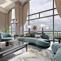 Wilton - Manilva (grijs/wit/goud)