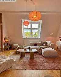 Hoogpolig vloerkleed - Mareto Natural Cotton Shaggy (bruin)